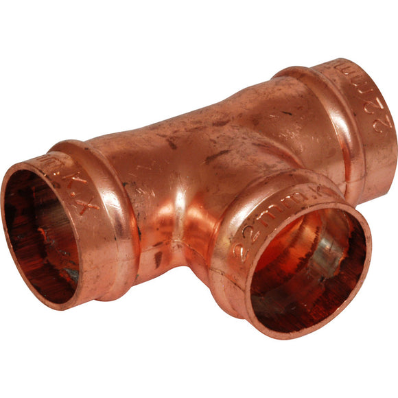 22mm solder ring copper equal tee