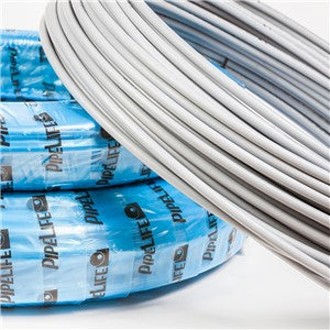 White pipelife 15mm x 25m coil of layflat pipe