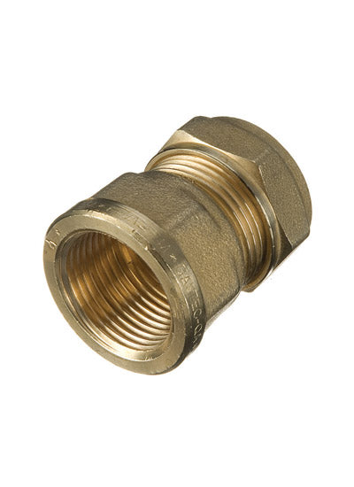 Brass compression 15mm x 1/2 female coupler adaptor