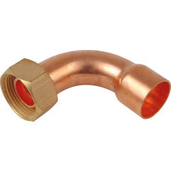 15mm end feed Bent Tap connector 15mm to 1/2"