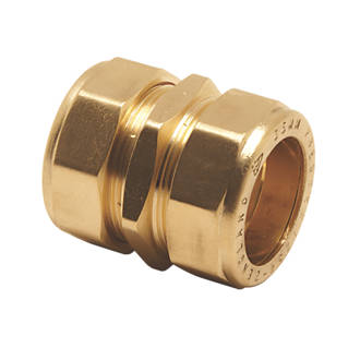 15mm Brass compression straight coupler