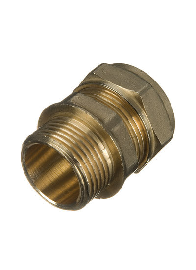 Brass compression 15mm x 1/2 male coupler adapter