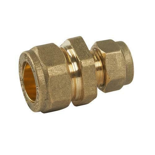15mm x 8mm brass compression reducing coupler